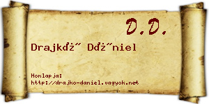 Drajkó Dániel névjegykártya